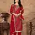 Red Colour Fancy Festive Salwaar Kameez For Girlish Trendy Looks