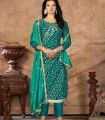 Blue Colour Fancy Festive Salwaar Kameez For Girlish Trendy Looks