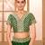 Partywear Green Colour Embroidered Saree With Heavy Blouse And Belt