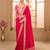 Partywear Pink Colour Embroidered Saree With Heavy Blouse And Belt