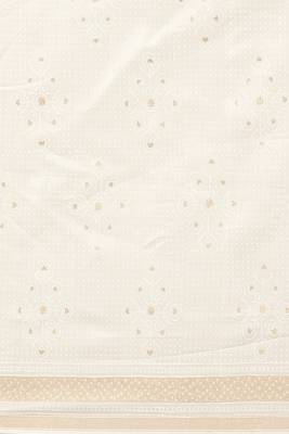   White Pure Chanderi Hand Block Printed Saree 7