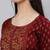 Maroon Printed Pure Cotton Kurta