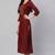 Maroon Printed Pure Cotton Kurta