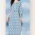 Blue Printed Pure Cotton Kurta