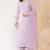 Lavender Embroidered Pure Cotton Kurta Set