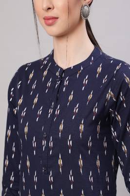 Blue Printed Pure Cotton Tunic 2