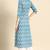 Blue Printed Pure Cotton Kurta