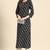 Black Printed Pure Cotton Kurta