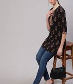 Black Printed Pure Cotton Tunic
