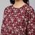 Burgundy Printed Pure Cotton Dress