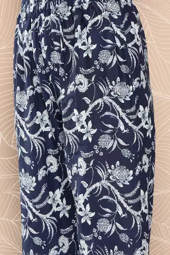 Blue Printed Pure Cotton Kurta Set