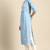 Blue Printed Pure Cotton Kurta