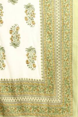 Green Printed Pure Cotton Kurta Set 4