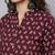 Burgundy Printed Pure Cotton Tunic