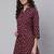 Burgundy Printed Pure Cotton Tunic