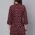 Burgundy Printed Pure Cotton Tunic