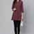 Burgundy Printed Pure Cotton Tunic