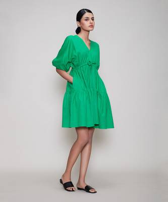 Green new citra aakaar dress 2
