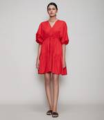 Red new citra aakaar dress