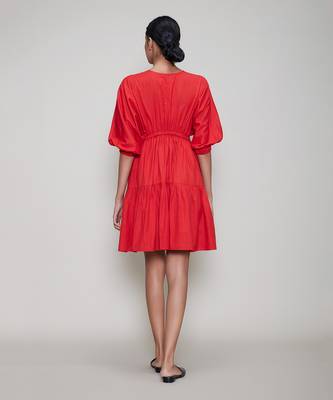 Red new citra aakaar dress 4
