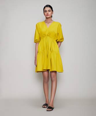 Yellow new citra aakaar dress 1