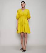 Yellow new citra aakaar dress