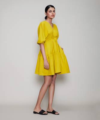 Yellow new citra aakaar dress 2