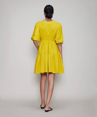 Yellow new citra aakaar dress 4