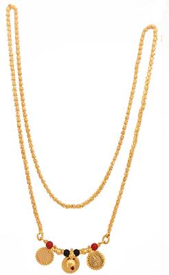 Golden mangalsutra MEDIUM length one gram gold south indian 3