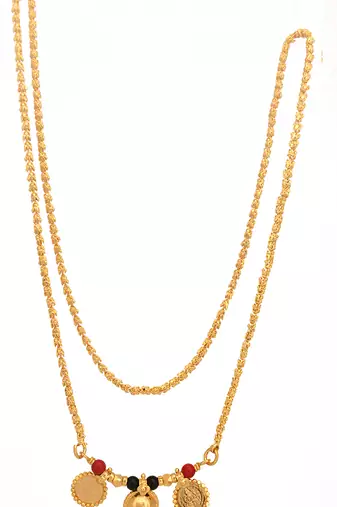Golden mangalsutra MEDIUM length one gram gold south indian