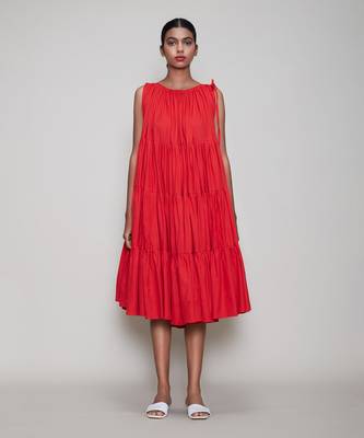 Red new vena aakaar dress 1