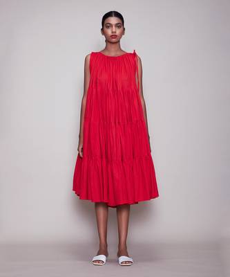 Red new vena aakaar dress 3
