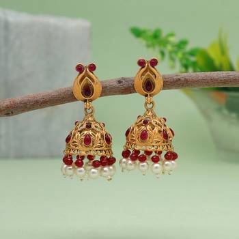 Rani color matte gold earrings 1