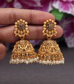 Gold color matte gold earrings