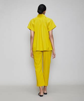 Yellow tora bralette shirt set 4