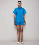 Blue tora & shorts set