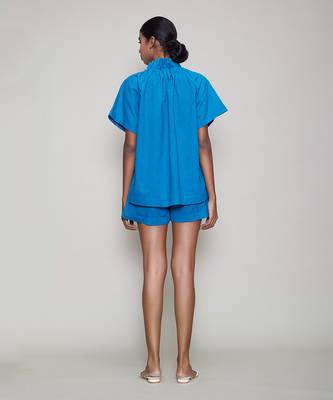 Blue tora & shorts set 3