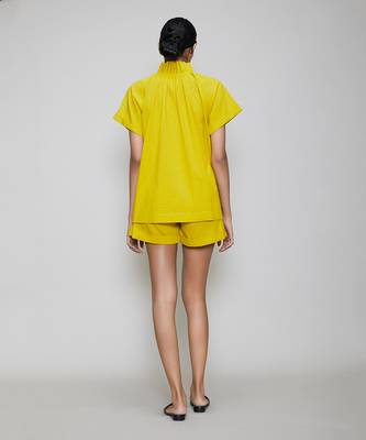Yellow tora & shorts set 3