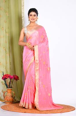HEAVY EMBODIERY SAREE 4