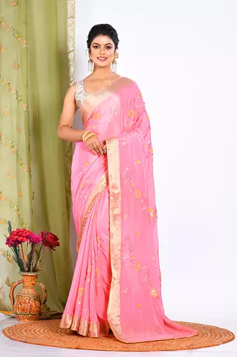 HEAVY EMBODIERY SAREE