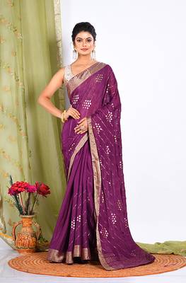 HEAVY EMBODIERY SAREE 1