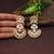 Gold color kundan earrings