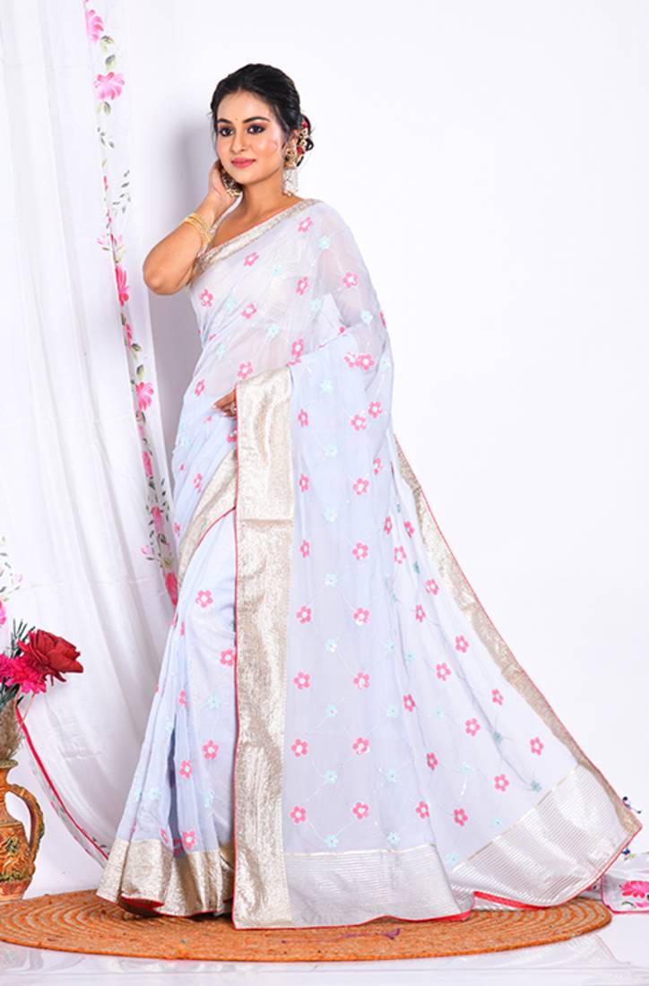 HEAVY EMBODIERY SAREE