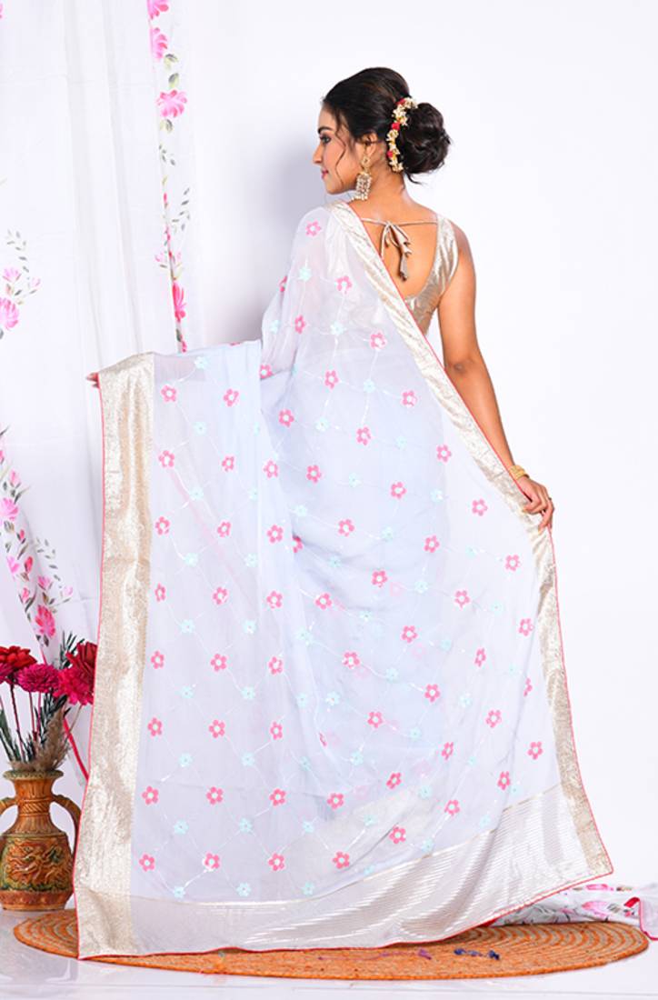 HEAVY EMBODIERY SAREE