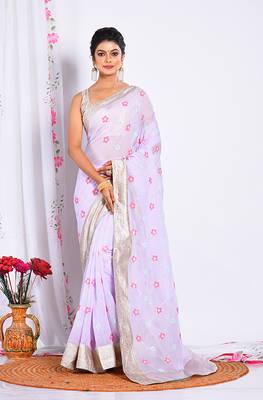 HEAVY EMBODIERY SAREE 1