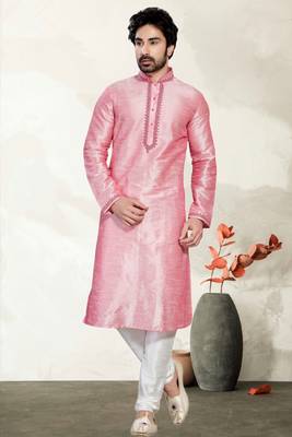Pink Art Dupion Kurta Pajama 3