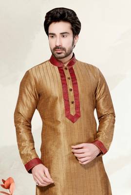 Chocolate Art Dupion Kurta Pajama 2