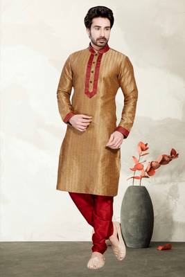 Chocolate Art Dupion Kurta Pajama 3