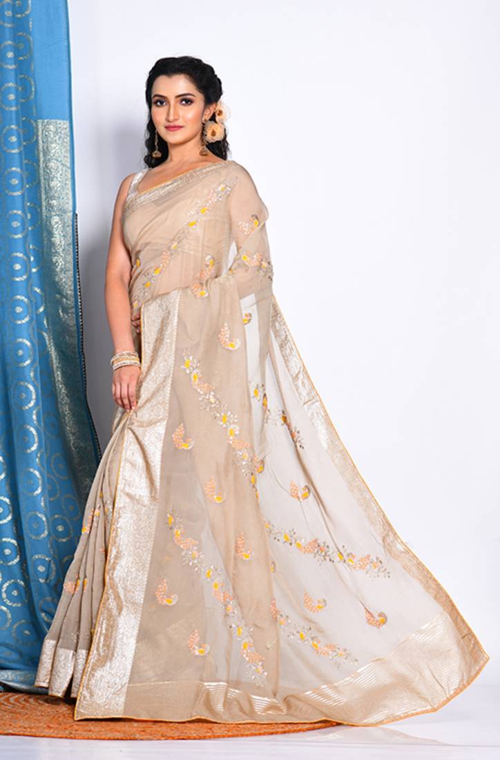 HEAVY EMBODIERY SAREE