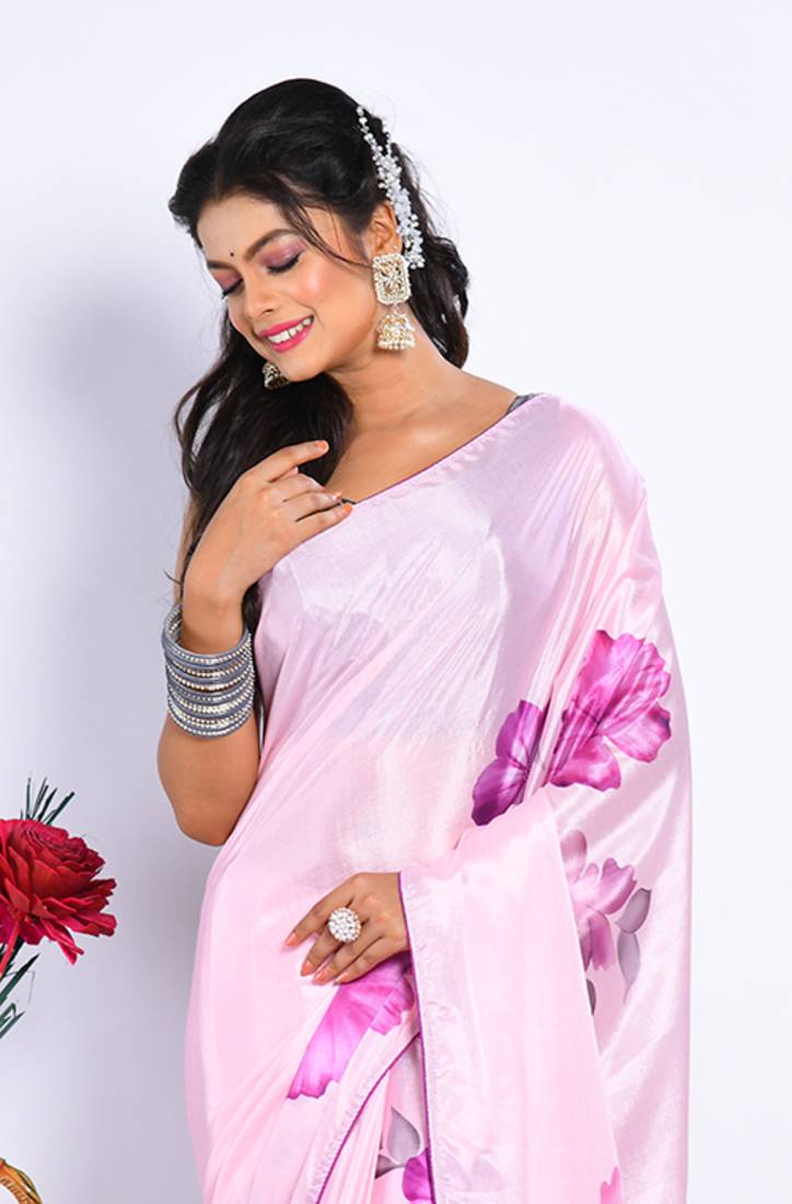 SEMI DIGITAL PRINT SAREE
